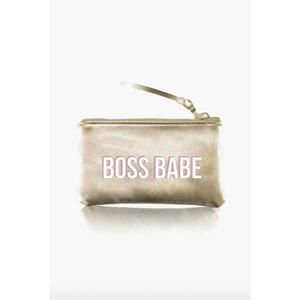 NEW LA TRADING CO boss babe pouch in gold